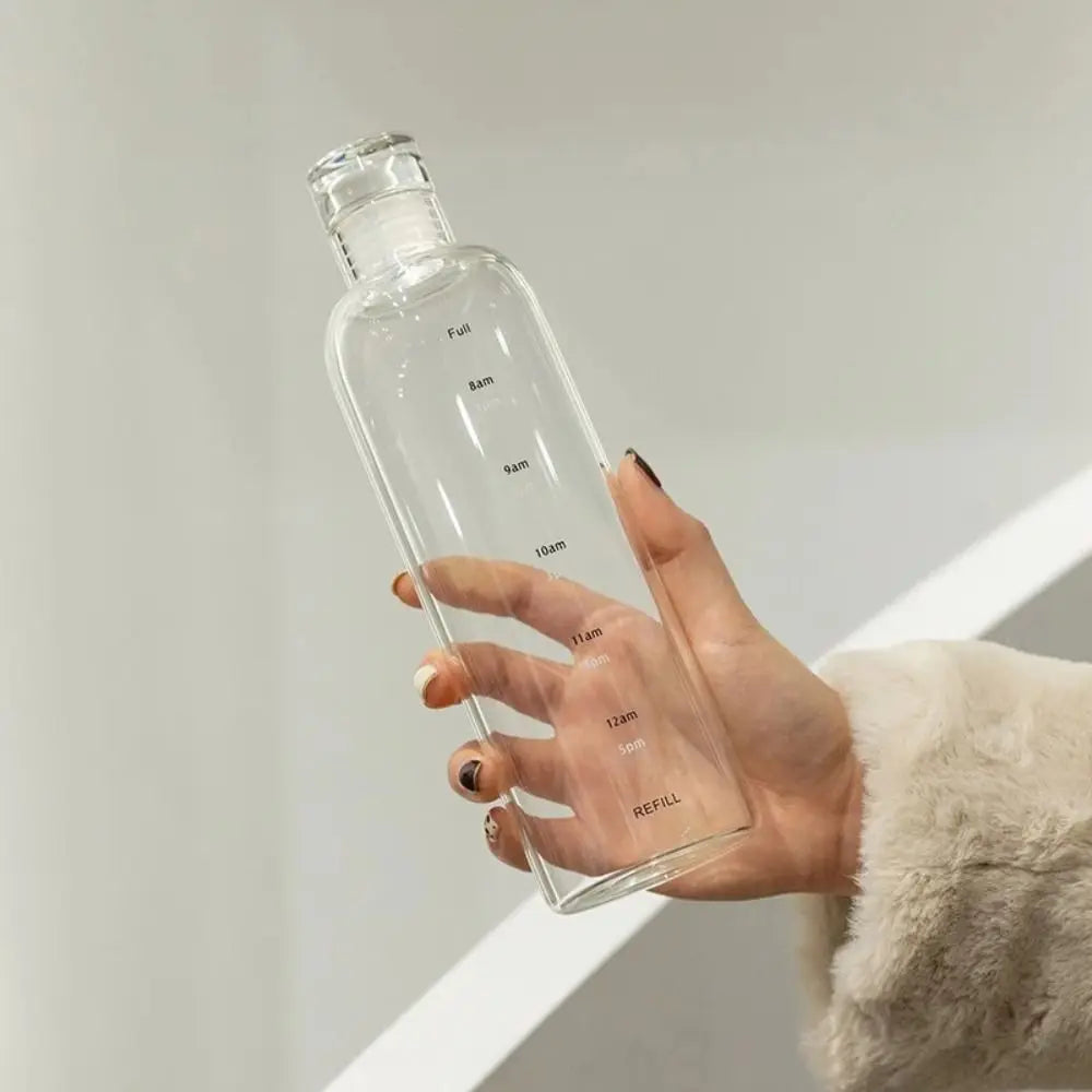 Water Cup Sport Water Bottle With Time Scale Couple Plastic Portable Water Container Anti-drop Outdoor Water Bottle