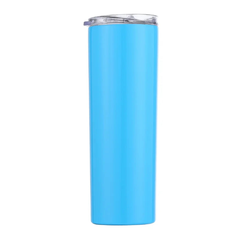 Tumblers 20 oz Skinny Straight Tumbler with Lid Double Wall Insulated Bulk with Shrink Wrap Film for DIY Gifts