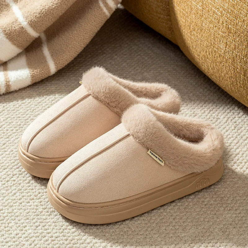 Fashion Warm Women's Slippers Winter Boot Casual Indoor Soft High Thick Sole Anti-slip Outdoor Simple Wear Comfort Couple Shoes