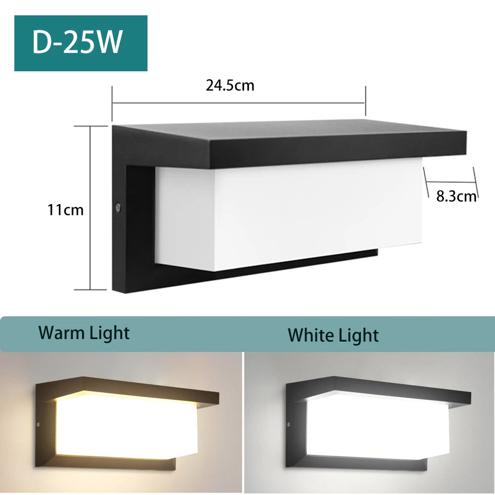 LED Wall Lamp Black Retro Home Decor Wall Sconce Outdoor Lighting Court Balcony Lamps Indoor Wall Light for Living Room Bedroom