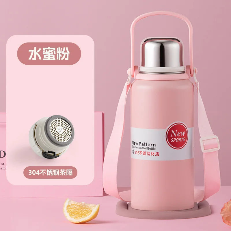 1270ML/1580ML Large Capacity Stainless Steel Thermos Water Bottle Portable Tumbler Vacuum Flasks Keeps Cold and Heat Thermal Mug