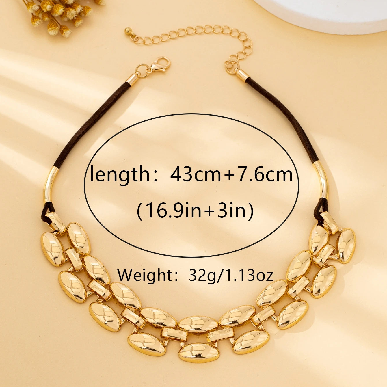 Women's Jewelry Set, Geometric Chain Smooth Bracelet and Necklace Set, Suitable for Daily Wear and Vacation Wear