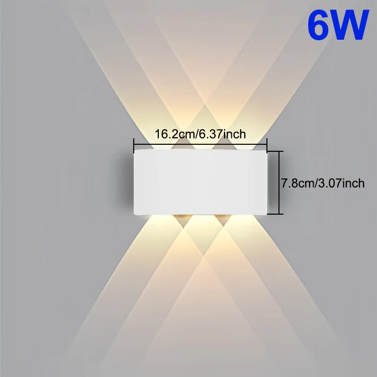 LED Wall Lamp Indoor Up and Down Interior Wall Light Bedroom Living Room Corridor Outdoor Lighting Home Decor