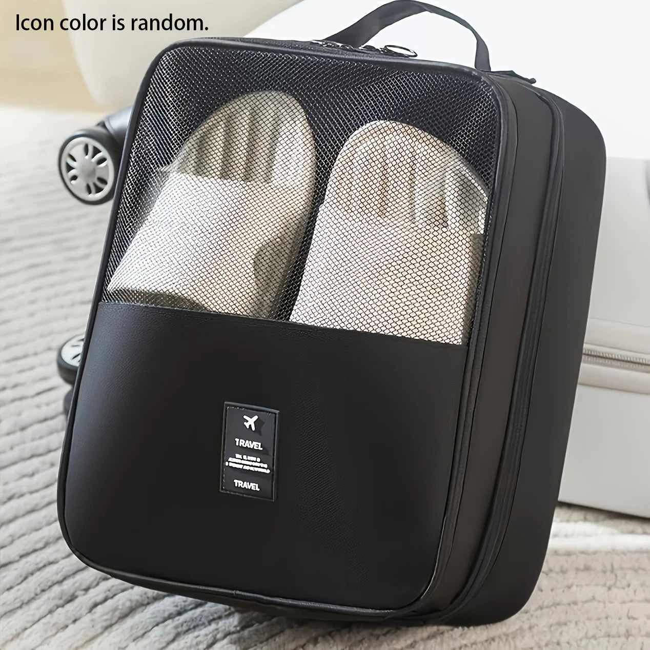 Portable Travel Shoe Storage Bag - Multiple Compartments, Suitable for Shoes and Accessories, Travel Luggage Accessories