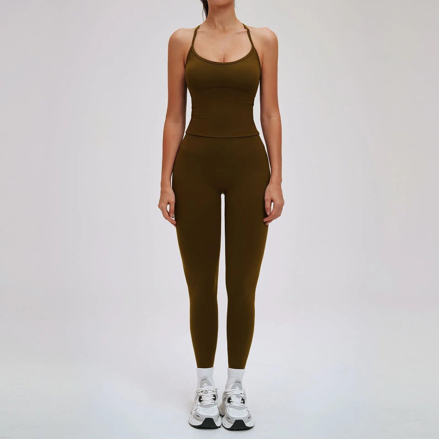 Yoga Set for Women 2026 Beauty Back Tight-Fitting Versatile Yoga Outfit Outdoor Running Sports Set Gym Wear Workout Clothes