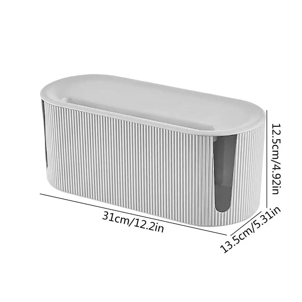 Desktop Wire Organizer Box Charger Cable Holder Large Capacity Socket Organizer Cable Management Case Cable Container Wire