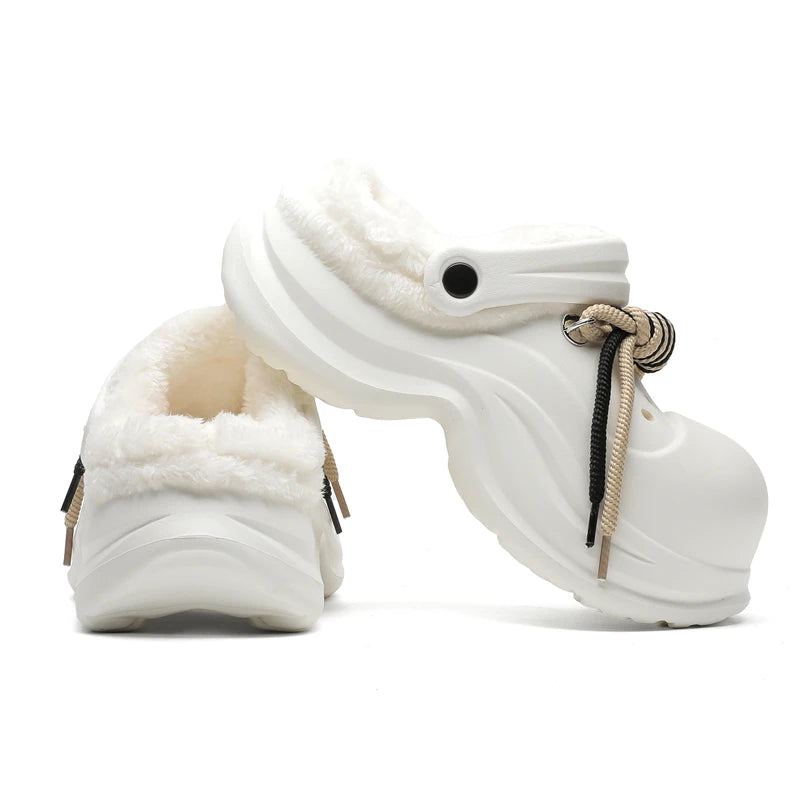 Women's winter outer wear anti-slip warm cotton shoes with thick soles