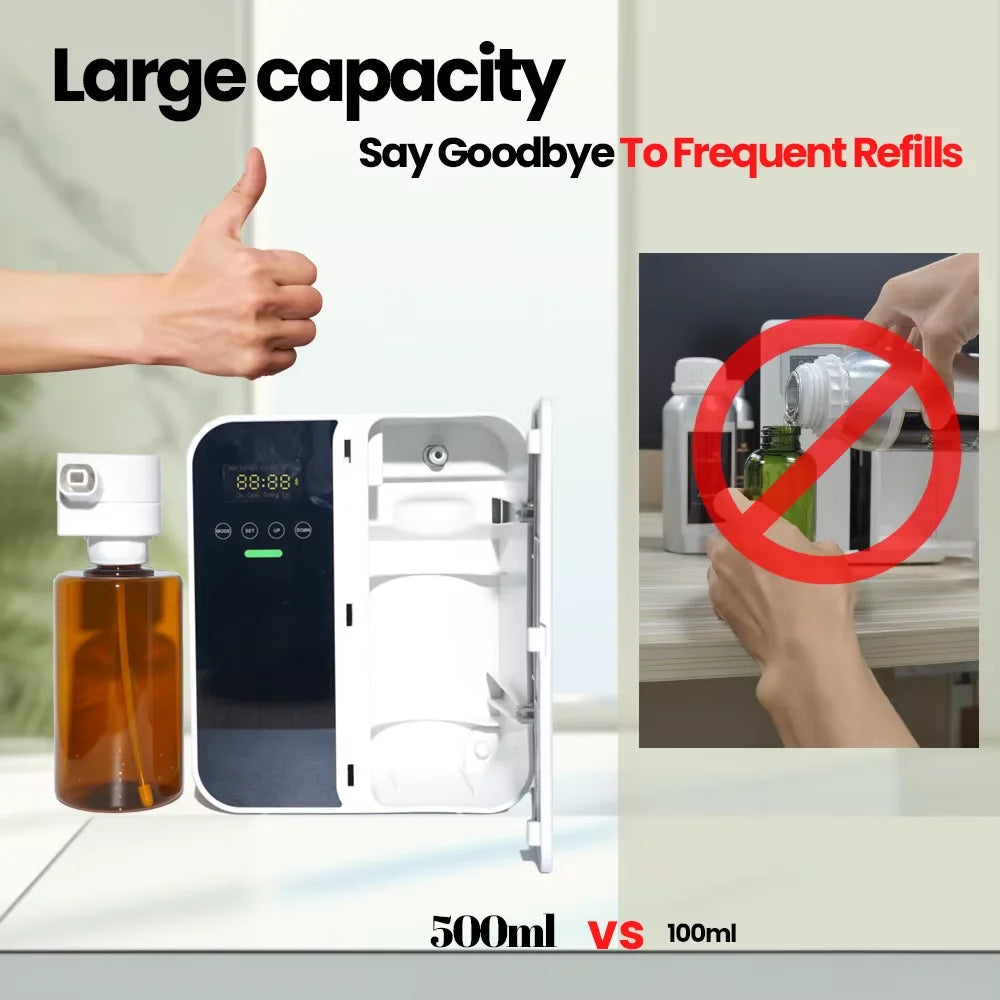 Aroma Diffuser 500ml Large Tank Relaxing Essential Oil Diffuser Silent Humidifier with LED Night Light for Home/Office