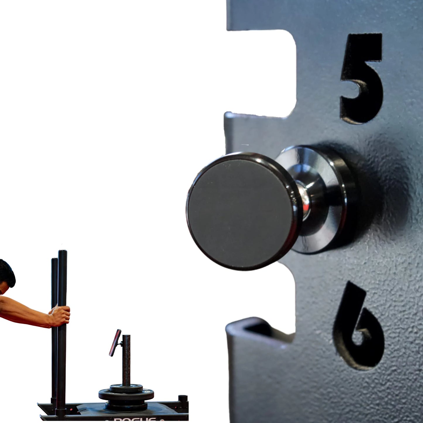 Dual Magnetic Gym Phone Holder for Working Out Videos-Double Sided Strong Magnet with 360 Degree Rotation - Fits Any Smart Phone