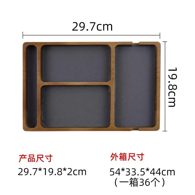 Practical Solid Wood Desk Organizer Tray for Office & Home - Ideal for Phone, Smartwatch, Glasses, Wallet, Pen Storage, Decor