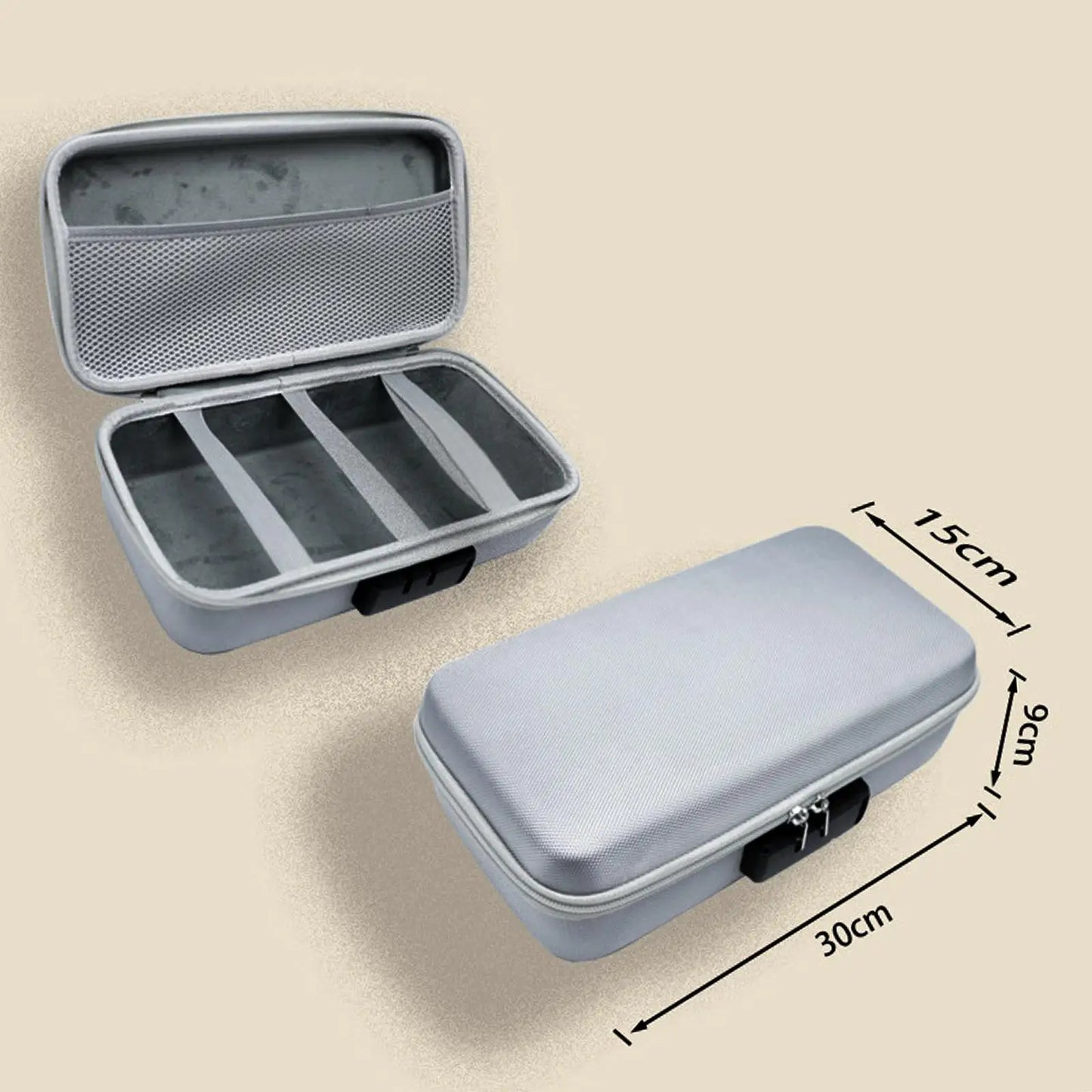 Storage Box with Digit Lock Portable Organizer Container Multiuse Hard Travel Case for Home Personal Items Jewelry Keepsake