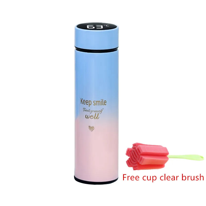 500ml Thermo Bottle Thermal Cup Vacuum Flasks Stainless Steel Thermos for Tea Cover LED Smart Temperature Display Water
