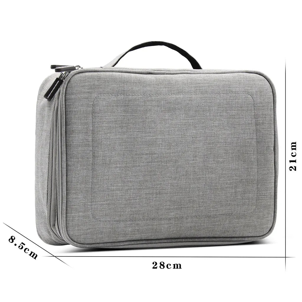 BOONA Travel Accessories Bag Portable Electronic Accessories case,Dual Cable Organizer Bag Carrying Bag for Cords,USB Flash L&XL