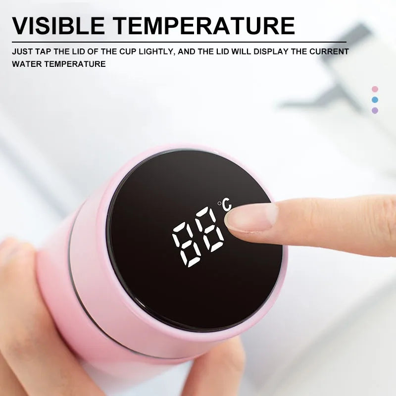 500ml Thermo Bottle Thermal Cup Vacuum Flasks Stainless Steel Thermos for Tea Cover LED Smart Temperature Display Water