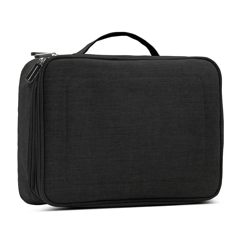 BOONA Travel Accessories Bag Portable Electronic Accessories case,Dual Cable Organizer Bag Carrying Bag for Cords,USB Flash L&XL