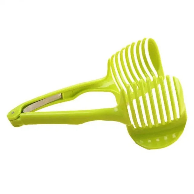 Kitchen Gadgets Handy Stainless Steel Onion Holder Potato Tomato Slicer Vegetable Fruit Cutter Accessories CF-228