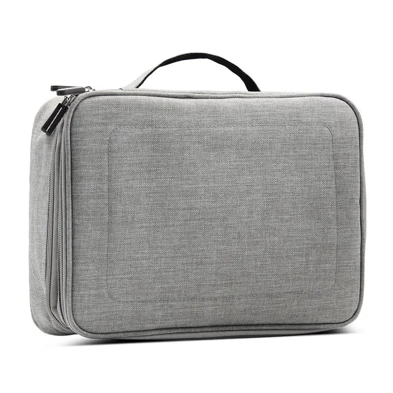 BOONA Travel Accessories Bag Portable Electronic Accessories case,Dual Cable Organizer Bag Carrying Bag for Cords,USB Flash L&XL