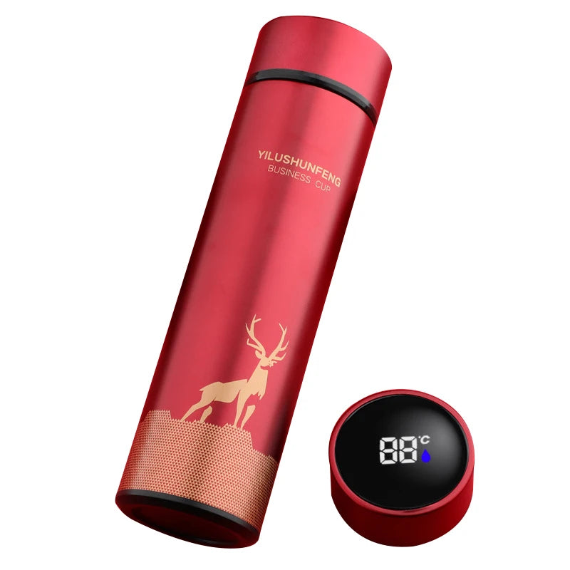 500ML Smart Thermos Water Bottle Led Digital Temperature Display Food Thermos For Tea Coffee Thermal Mugs Beautiful Cup