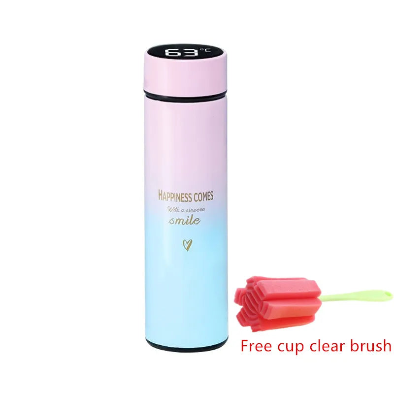 500ml Thermo Bottle Thermal Cup Vacuum Flasks Stainless Steel Thermos for Tea Cover LED Smart Temperature Display Water