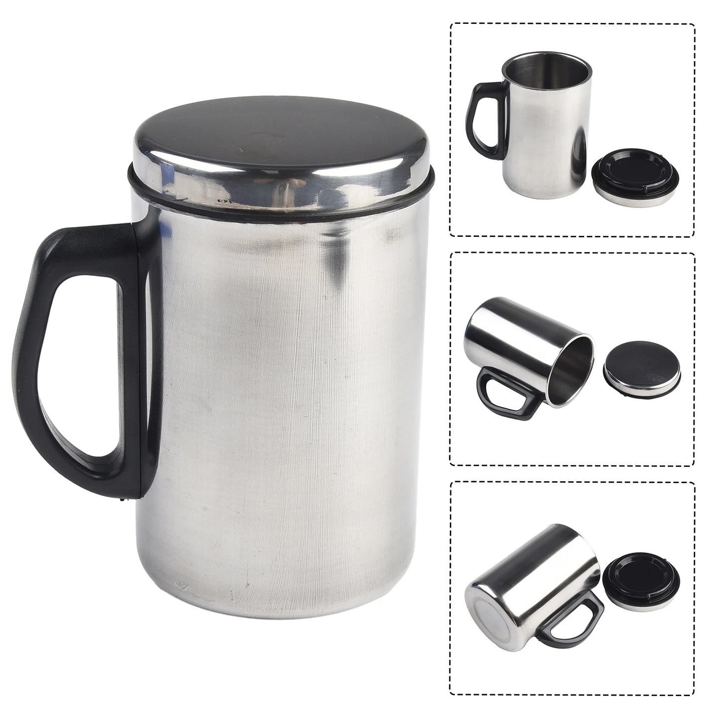 350/500ml Stainless Steel Thermal Cup With Lid Insulated Cup Coffee Milk Tea Cups Office Water Mugs For Travel Camping Water Cup