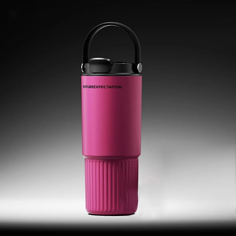 1Pieces Large Capacity Car Travel Mug Thermos Cup For Hot And Cold Dual Use Portable Tumbler Outdoor Tableware