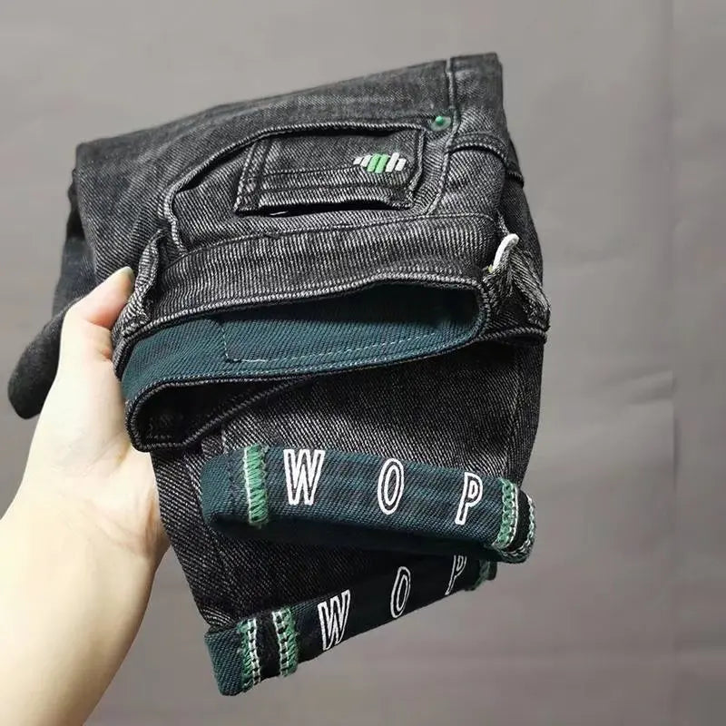 Men's Straight Leg Jeans Casual Wear Resistant Wear Youth Sle Summer Faion Slim Fit Long Pants Cotton Stretch Denim