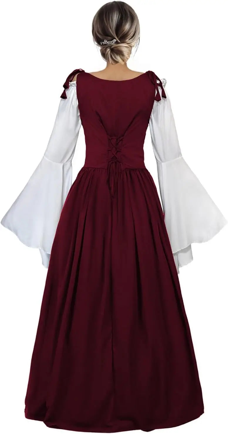 Women Medieval Dress Ren Faire Costume Renaissance Outfit  Dress Halloween Costume for Women