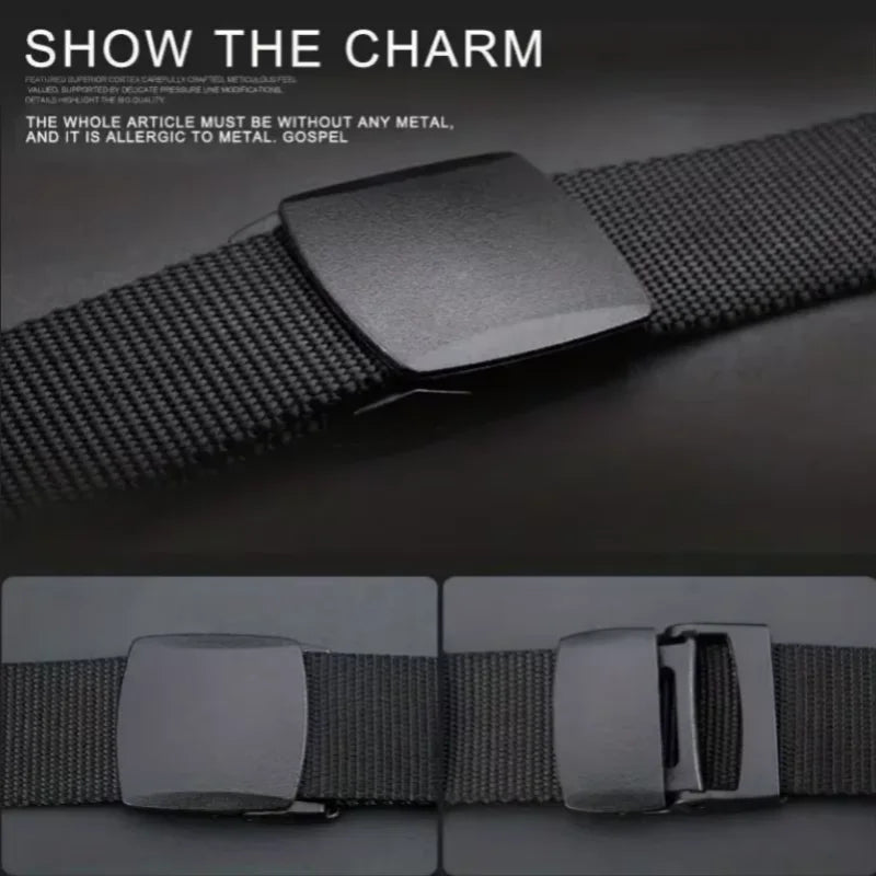 Men's Belt Outdoor Casual Canvas Belt Metal Free Training Nylon Tactical Belt With Pants Jeans Belt Sports Belts For Men Women