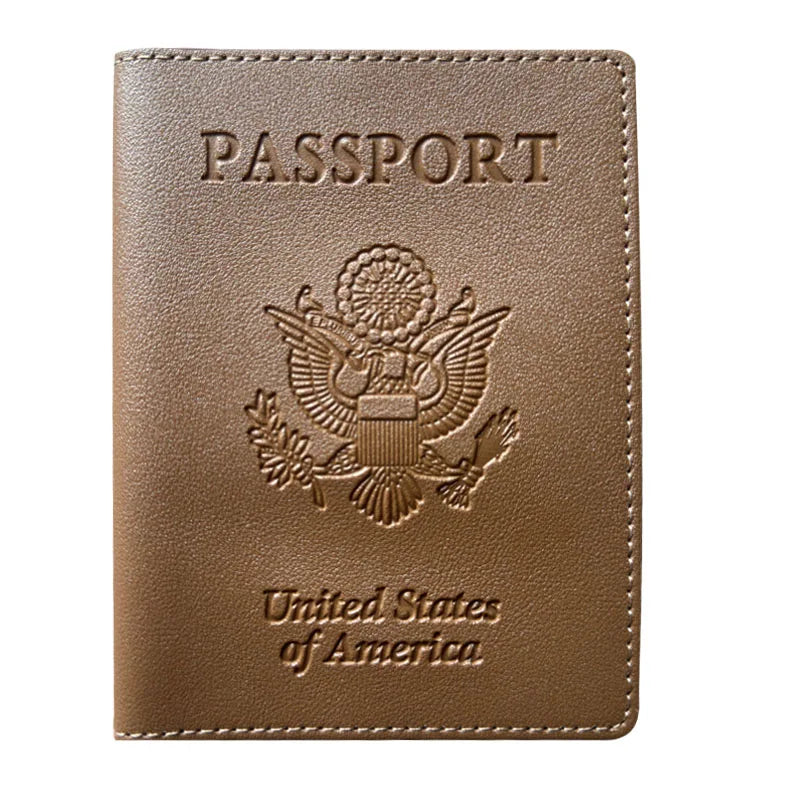 Passport Holder Cover Wallet Travel Essentials RFID Blocking Leather Card Case International Travel Must Haves Travel Accessorie