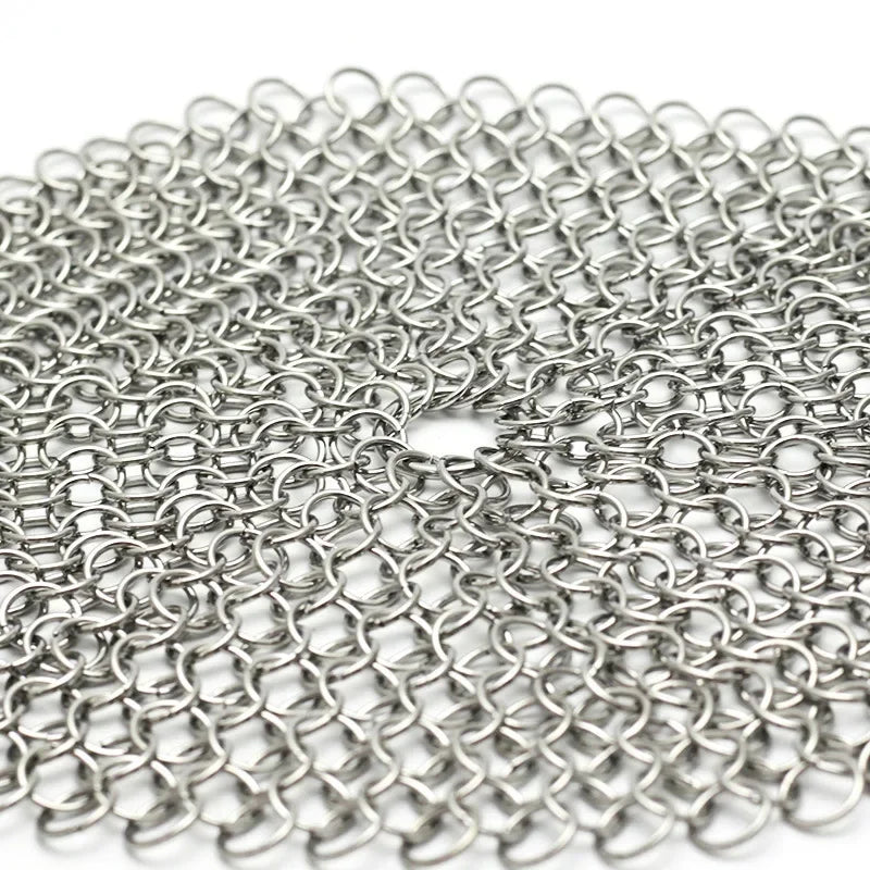 1PC Kitchen Cleaning Ring Stainless Steel Cleaner Chainmail Scrubber Accessories Reusable Washing Net Cleaning Tool for Home