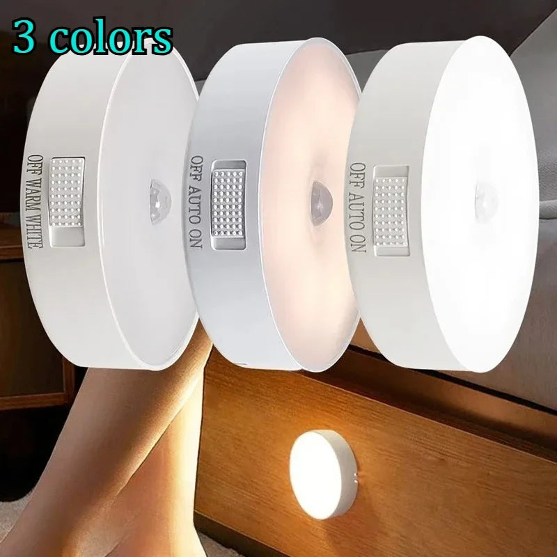 Motion Sensor Light Bedroom Night Light Room Decor USB LED Lamp Rechargeable Home Decoration Lights For Stairs Hallway Closet
