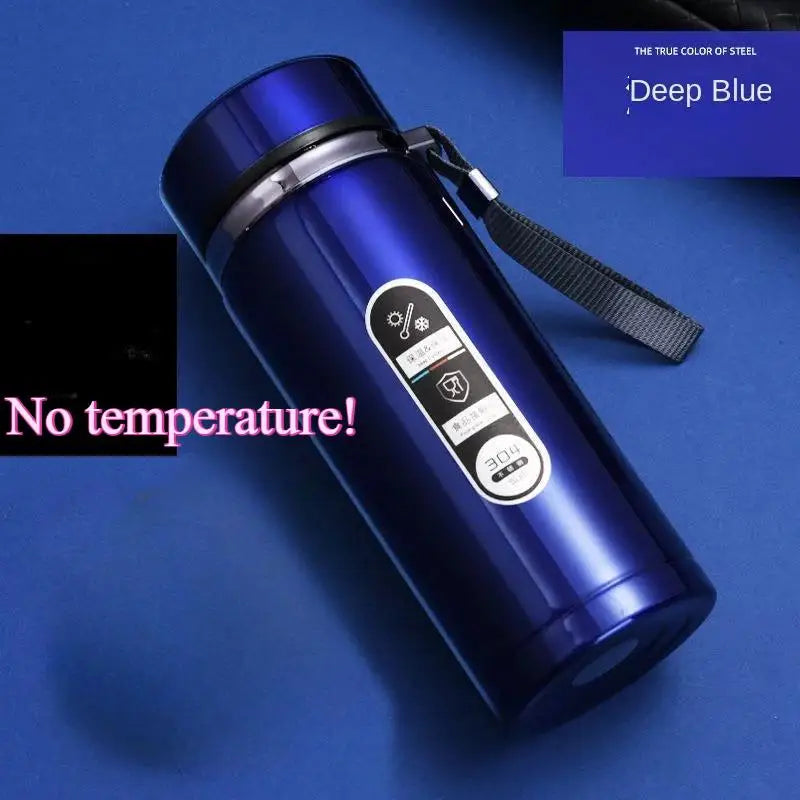 800ML-1L Stainless Steel Thermos Bottle 304 Tea Bottle Car Vacuum Bottle with LED Temperature Display Portable Drinking Cup
