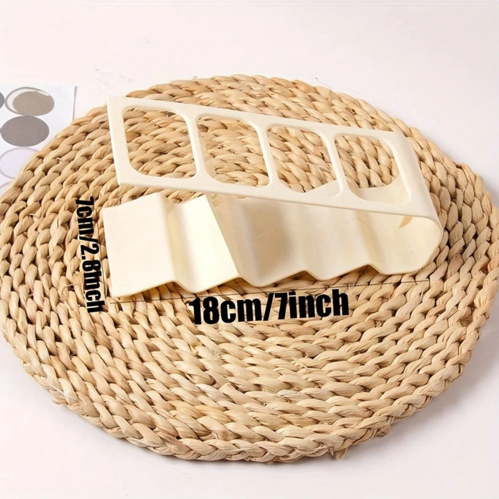 4-Compartment Remote Control Organizer — Ergonomic Black Plastic Desk Storage Box for Home & Office