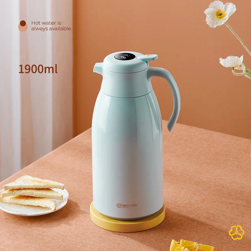 Insulation Kettle One Key Temperature Display Insulation Thermos Bottle Household Large Capacity Leakproof Insulation Water Pot
