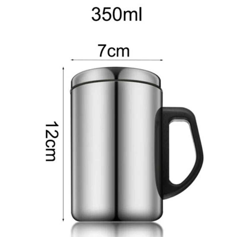 350/500ml Stainless Steel Thermal Cup With Lid Insulated Cup Coffee Milk Tea Cups Office Water Mugs For Travel Camping Water Cup