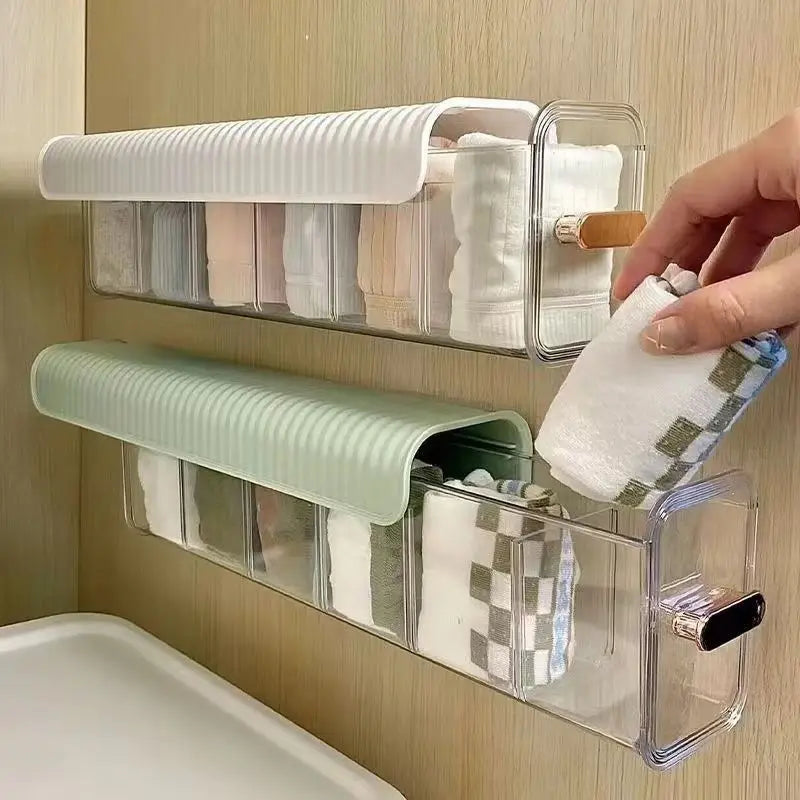 Cable Organizer Storage Box Desktop Cable Management Box with Lid,Power Cord Organizer with 6 Compartments for Office,Home,Desk