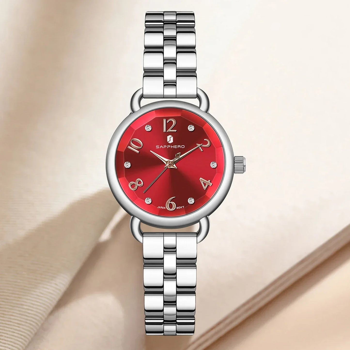 SAPPHERO Women's watches Fashion versatile women watch Light luxury Ultra-thin Women's watches Stainless steel straps Gift Clock