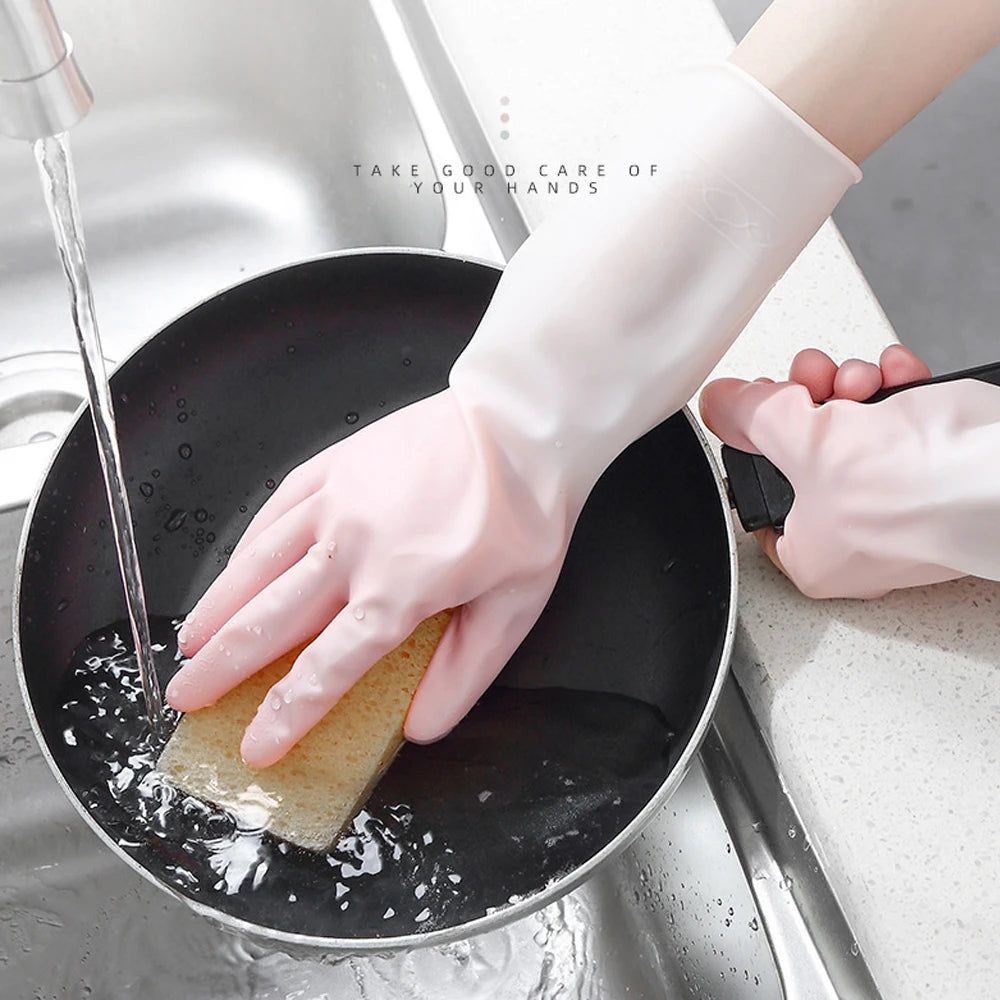 kitchen cleaning gloves must-haves cleaning supplies laundry gloves waterproof rubber latex dishwashing tools