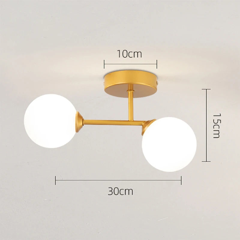 LED Ceiling Lamp Home Decor Interior Lighting For Bedroom Living Room Dining Table Cloakroom Corridor Nordic Ball Ceiling Light