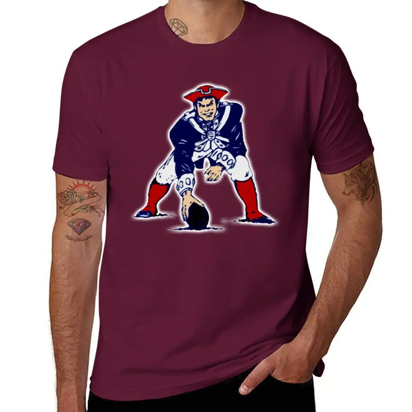 New Football Patriots T-Shirt man t shirt designer shirts clothing for men
