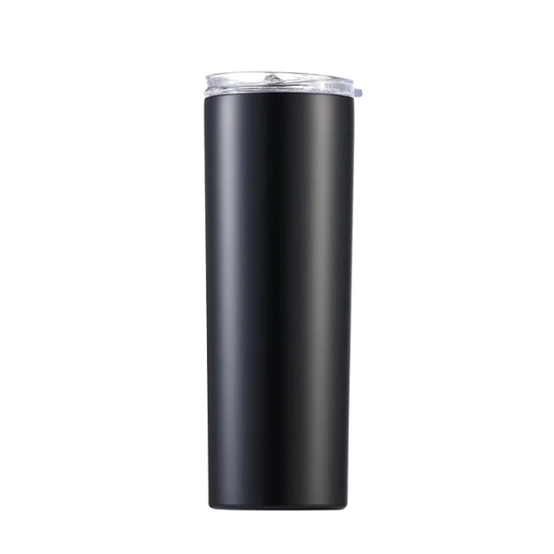 Tumblers 20 oz Skinny Straight Tumbler with Lid  Double Wall Insulated Bulk with Shrink Wrap Film for DIY Gifts