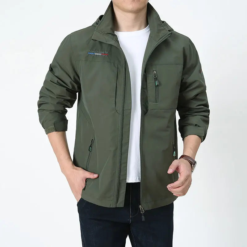 Jumper for Men Loose Fit  Waterproof and Windproof Jacket Sporty Outdoor Casual Men's Coat Autumn Winter Outfit Overcoat