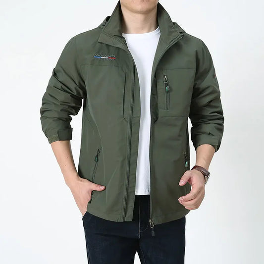 Jumper for Men Loose Fit  Waterproof and Windproof Jacket Sporty Outdoor Casual Men's Coat Autumn Winter Outfit Overcoat