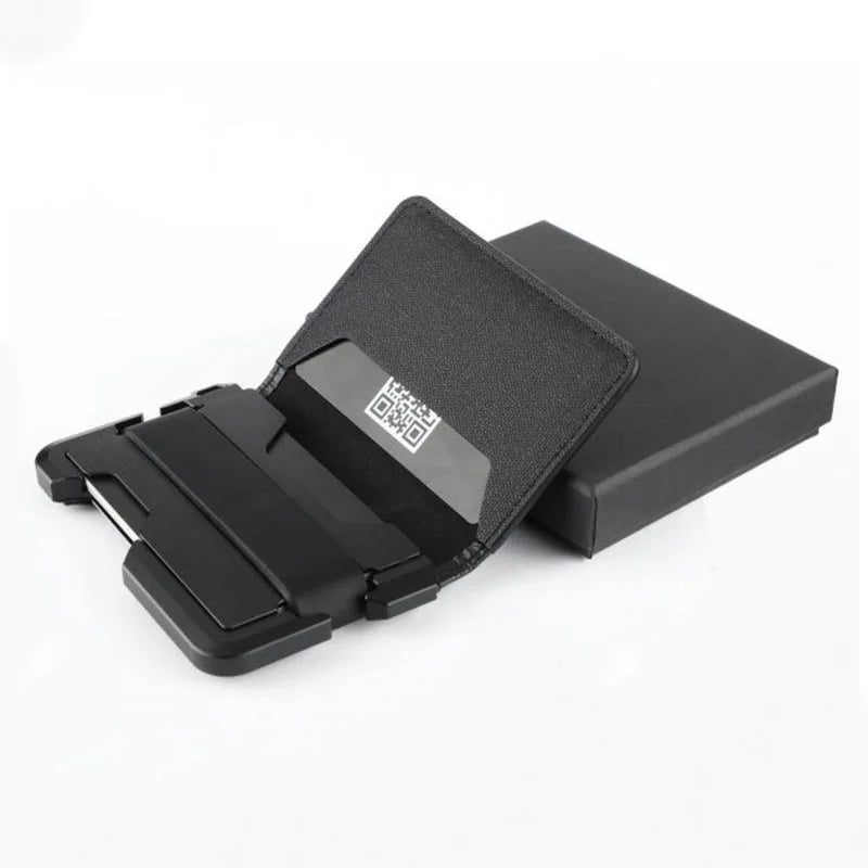 Wallet for Men - Slim Mens Wallet Bifold Wallets Aluminum Credit Card Passport Holder Mens Wallet, RFID Blocking Money Clip Thin