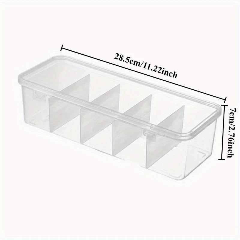 Cable Organizer Box - Small Transposable Desktop Box with Dividers for Chargers, USB Cables, U Disk, and Other Small Items