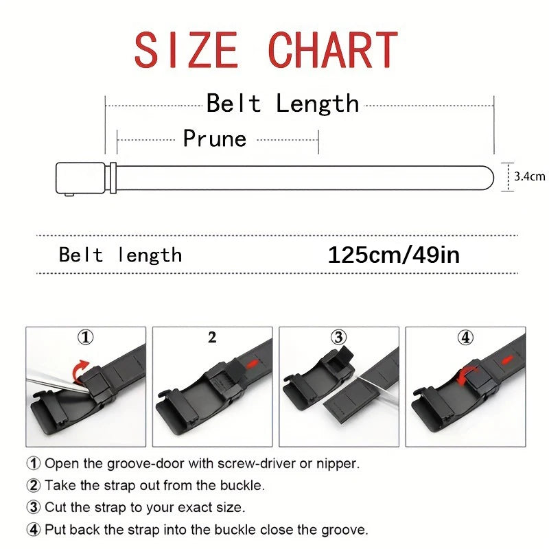 Men's Belt With Automatic Metal Buckle , Outdoor Working Tactical Belt ,Toothless Automatic Buckle For sports canvas Belts