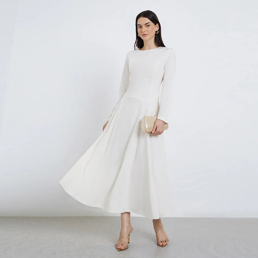 Muslim Dresses Full Sleeve Casual Long Dress Women Maxi Dresses Elegant Evening Dress Middle Eastern Abayas Turkey Kaftans