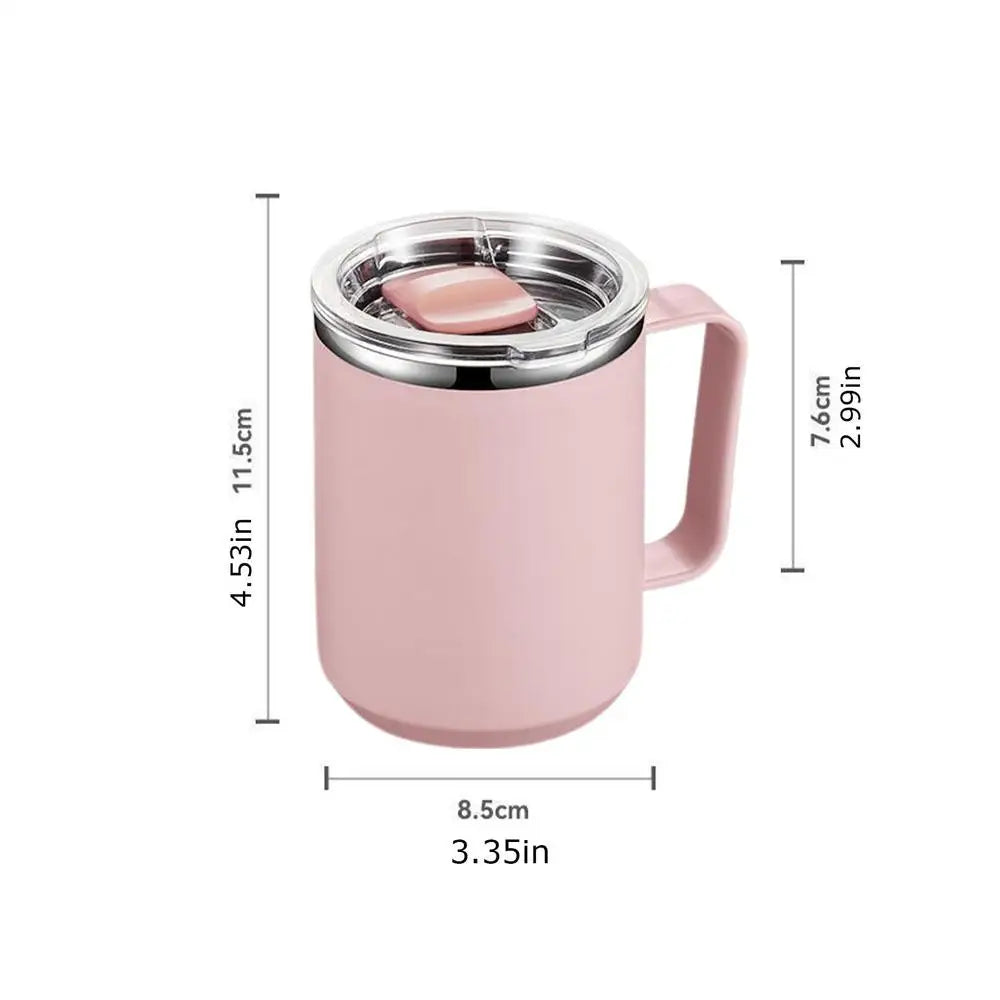 450ml Thermal Coffee Mug Insulated Coffee Mug Stainless Steel Mug Milk Coffee Cup Leak-proof Drinking Cup Thermal Mug Water Cup