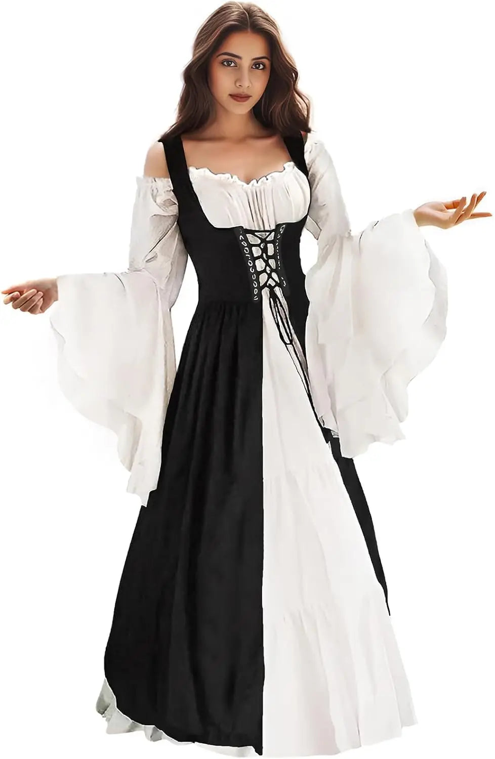 Women Medieval Dress Ren Faire Costume Renaissance Outfit  Dress Halloween Costume for Women