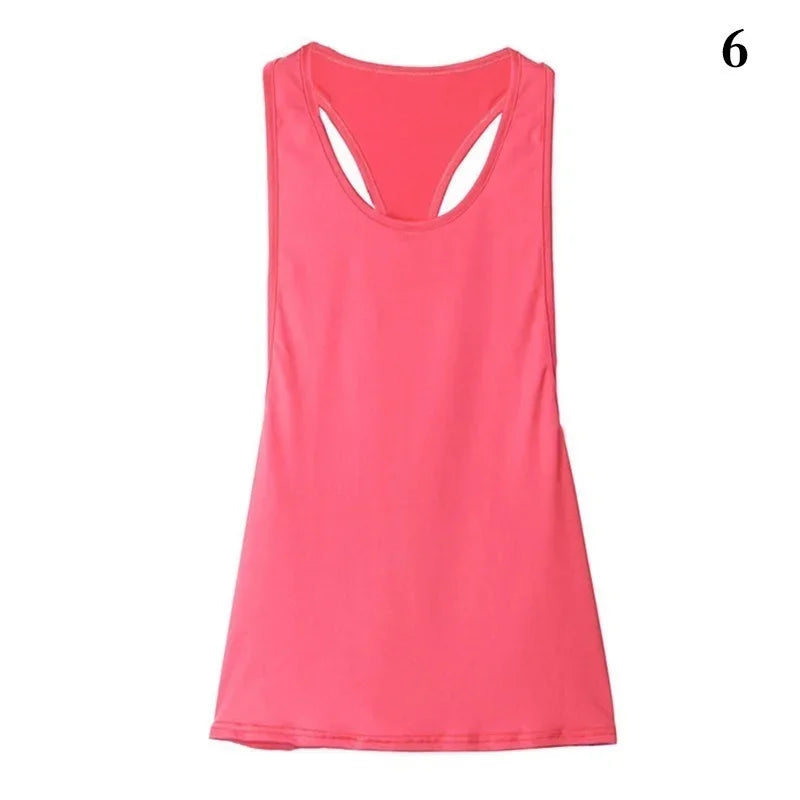 Women's Tank Tops Blouse Loose Sleeveless Shirt Gym Yoga Vest Training Running Vest Women Gym Tank Top Soccer Motion Vests